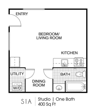0 bedroom 1 bath