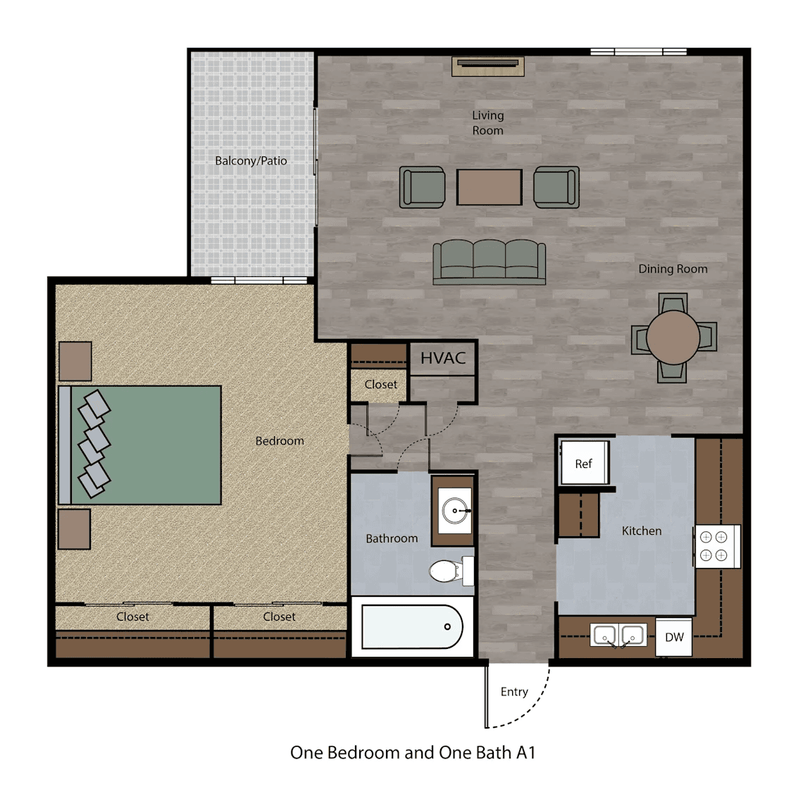 One Bedroom One Bath
