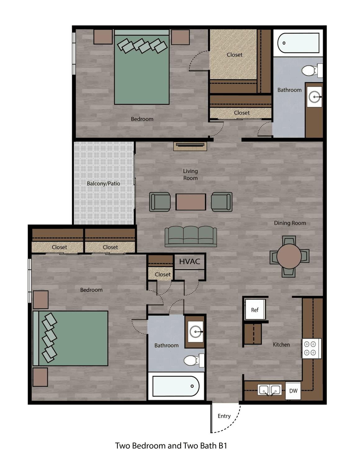Two Bedroom Two Bath