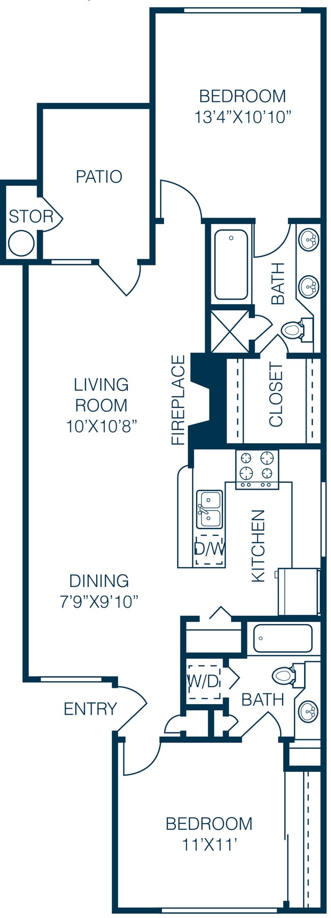 2 Bedroom 2 Bath