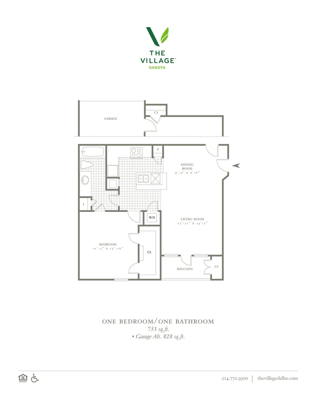 One Bedroom 751/828