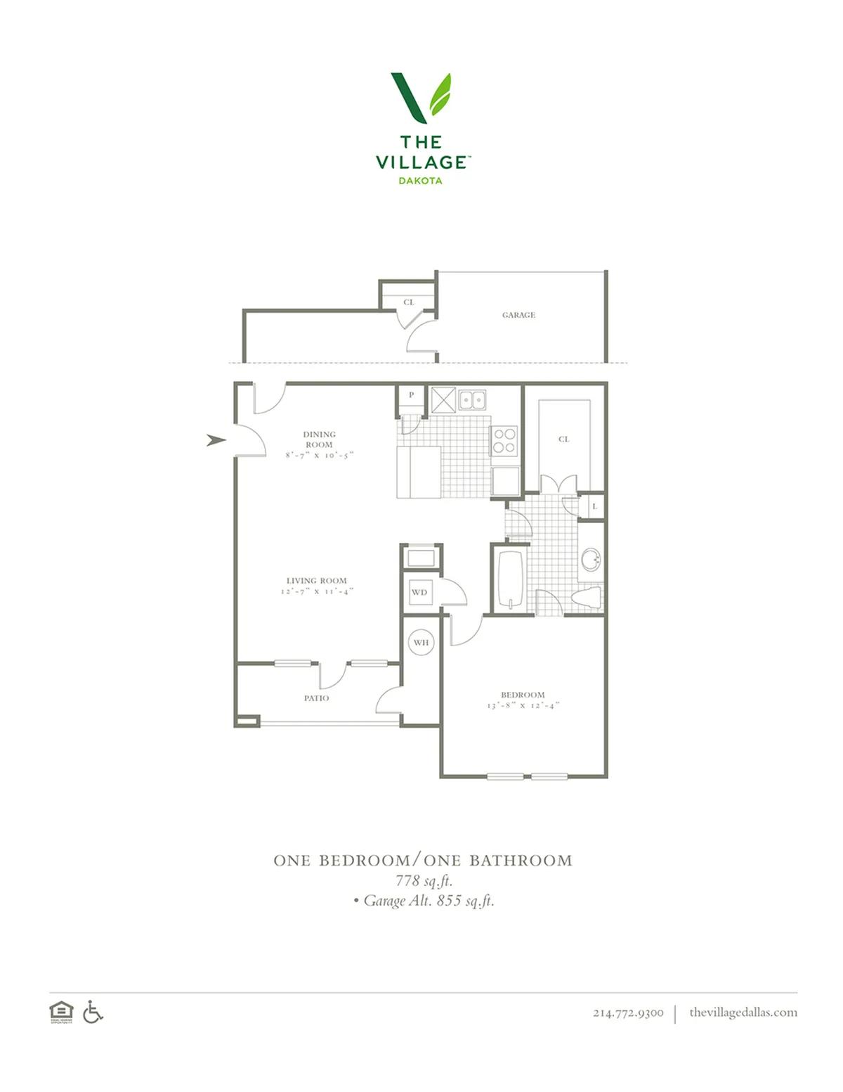 One Bedroom 778/855