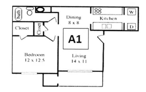 1 Bedroom 1 Bath