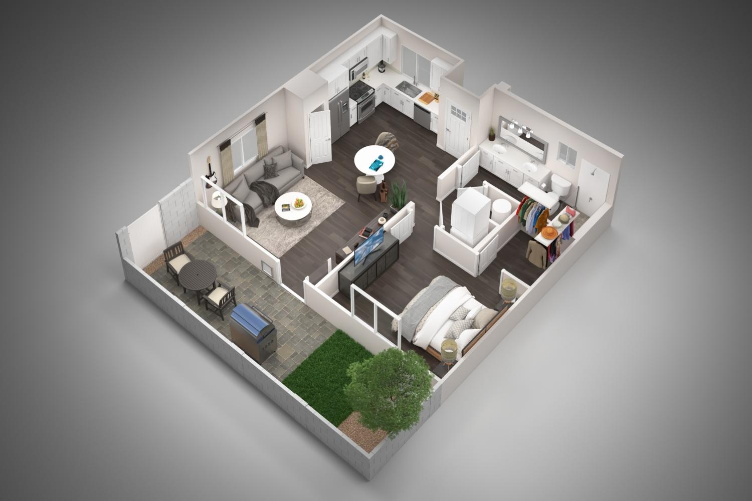 1 Bedrooms