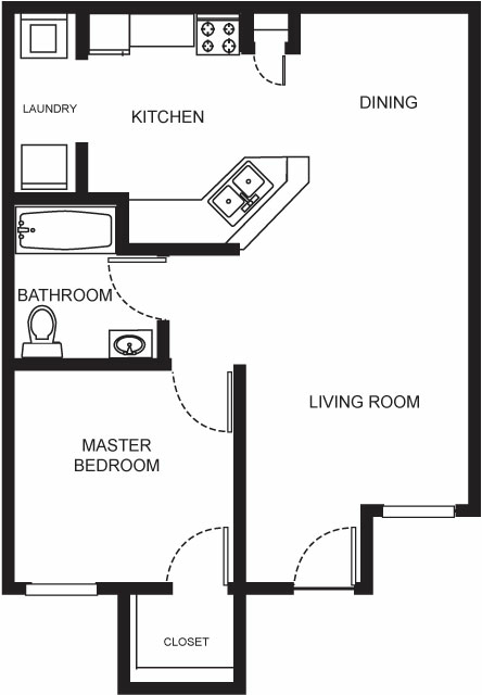 1 Bedroom 1 Bath