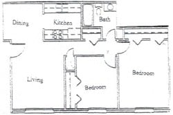 2 Bed 1 Bath