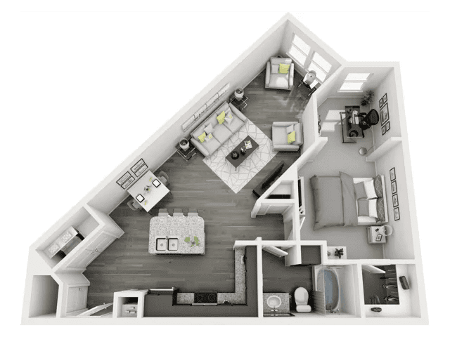 1 Bed, 1 Bath E (60% Income Restricted)