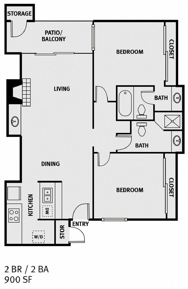 2 Bedroom 2 Bath B2