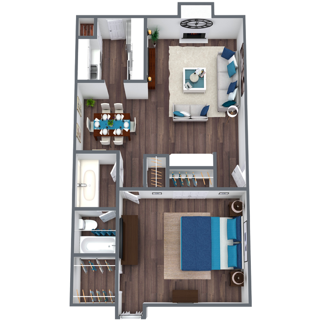 1 Bedroom, 1 Bathroom, 711 Sq Ft