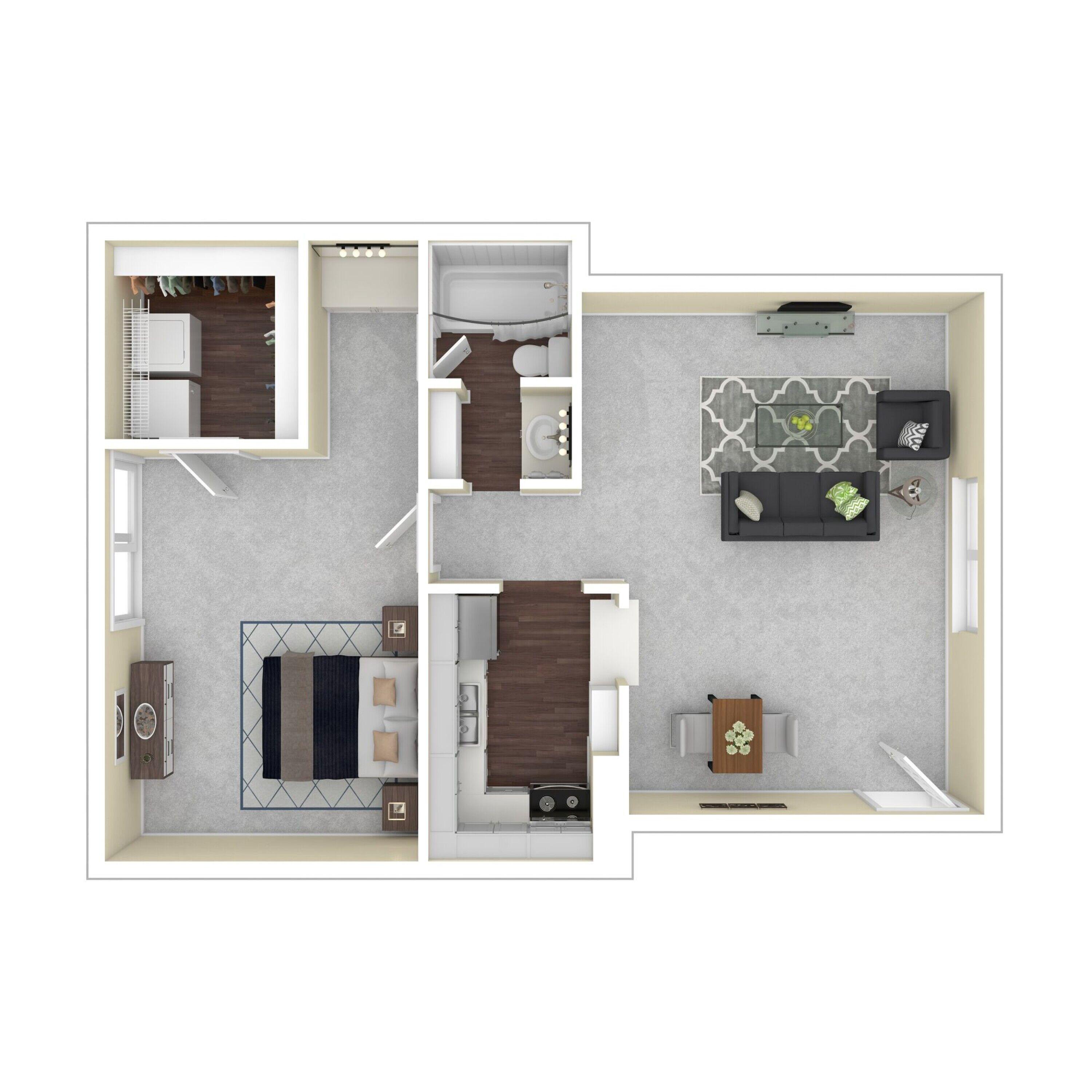 Unit A - One Bedroom