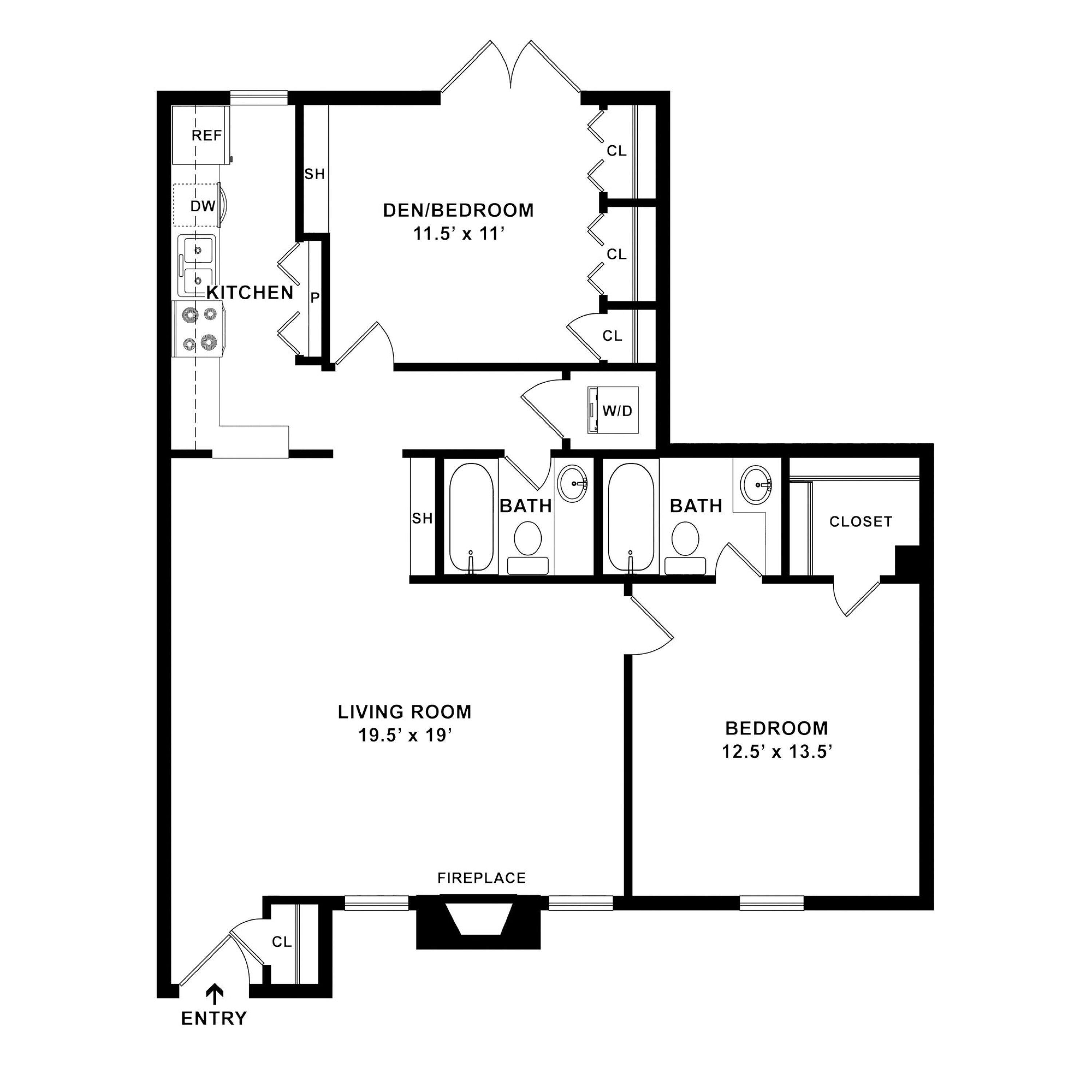 Unit E - Two Bedroom