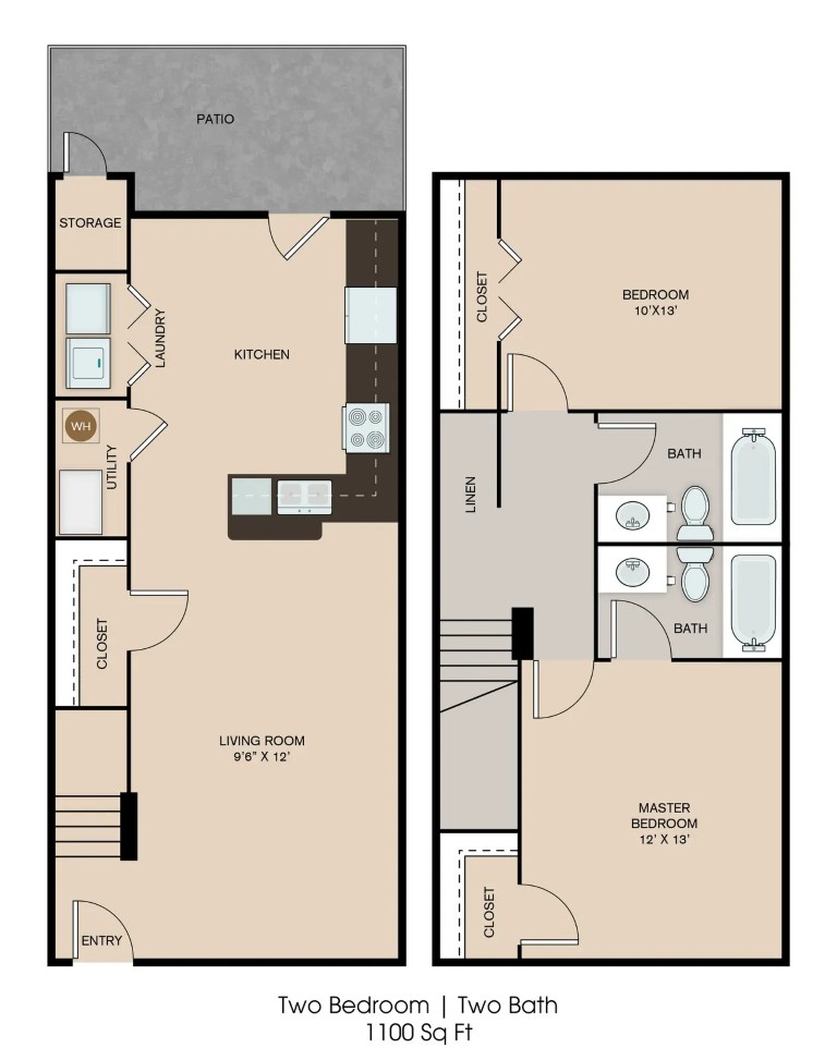 2 Bedroom 2 Bath