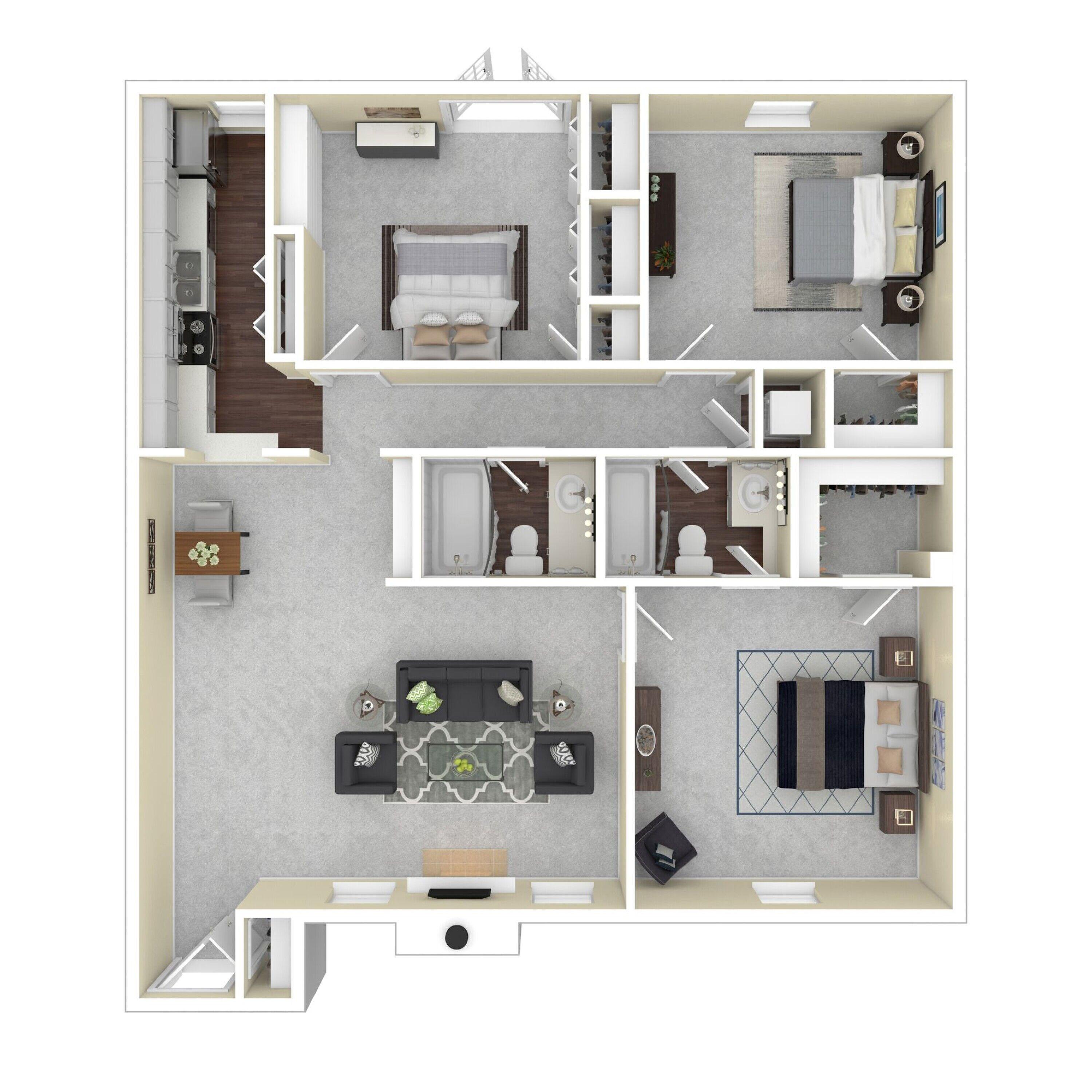 Unit D - Three Bedroom