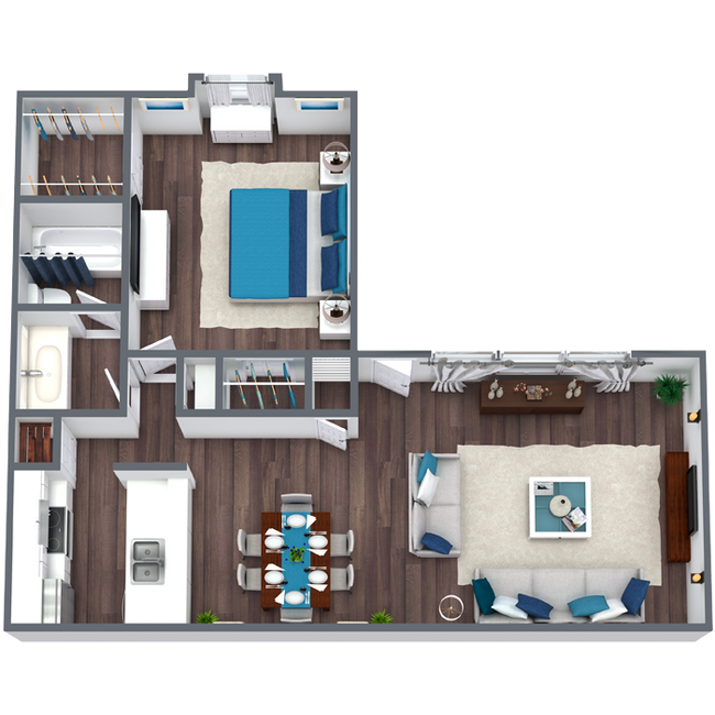 1 Bedroom, 1 Bathroom, 724 Sq Ft