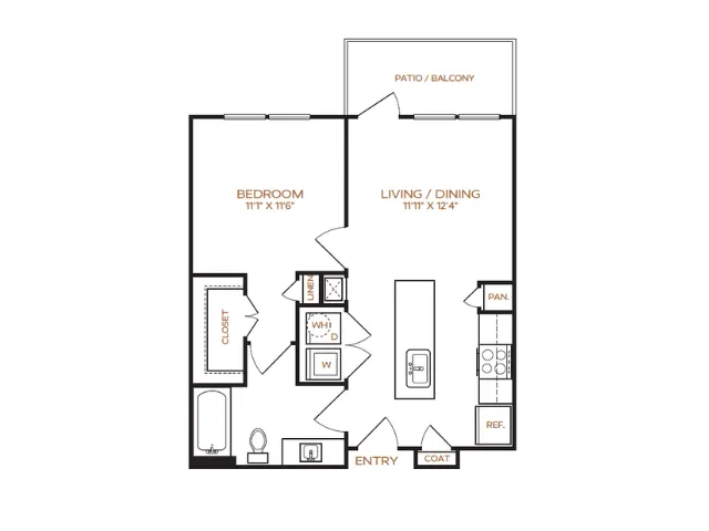 1 Bed, 1 Bath I (80% Income Restricted)