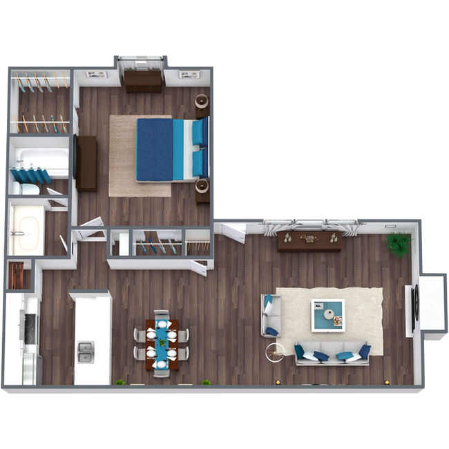 1 Bedroom, 1 Bathroom, 780 Sq Ft