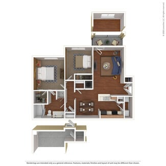 2 Bed 1 Bath 1082 SqFt (1016 Net)