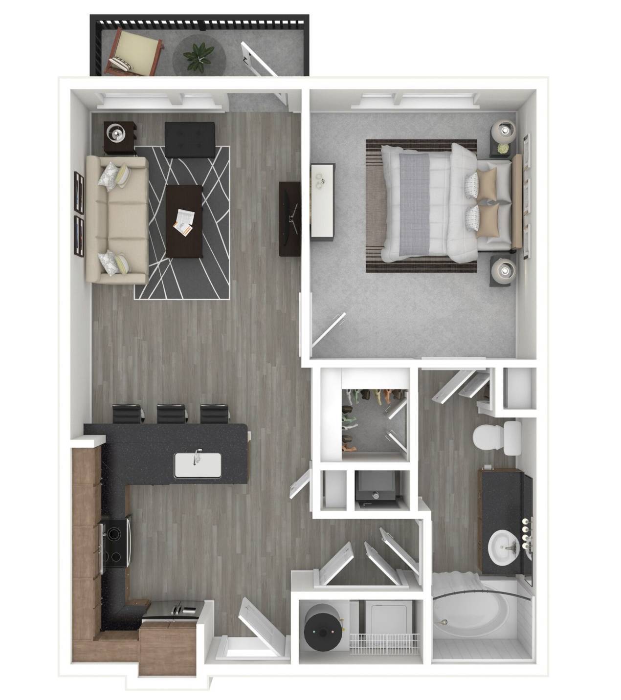 1 Bedroom Affordable - A2