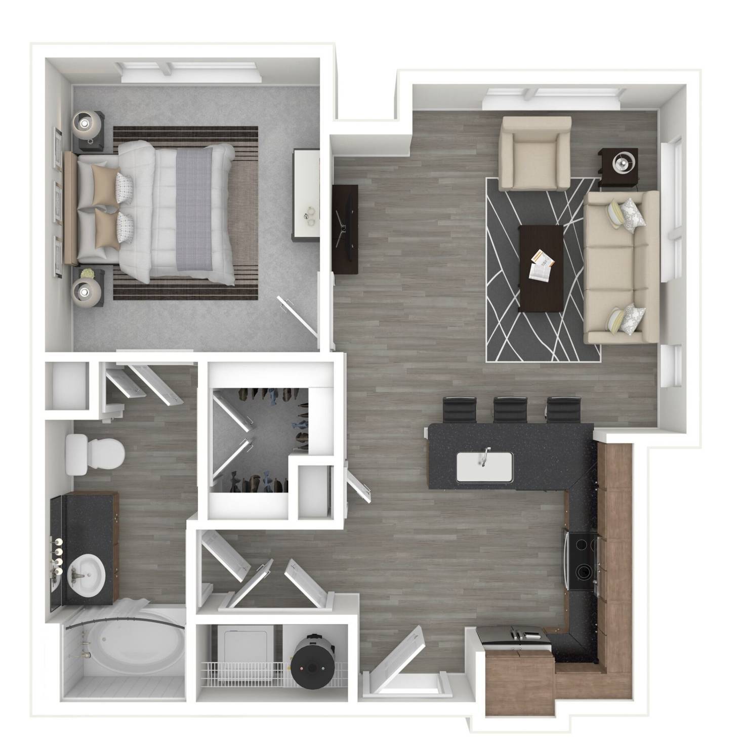 1 Bedroom Affordable - A1