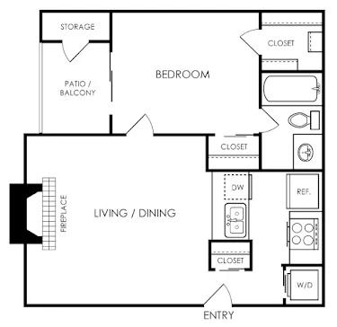 One Bed, One Bath B