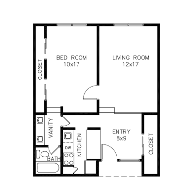 A7 1x1 725 Sq. Ft.