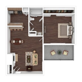 1 Bed, 1 Bath
