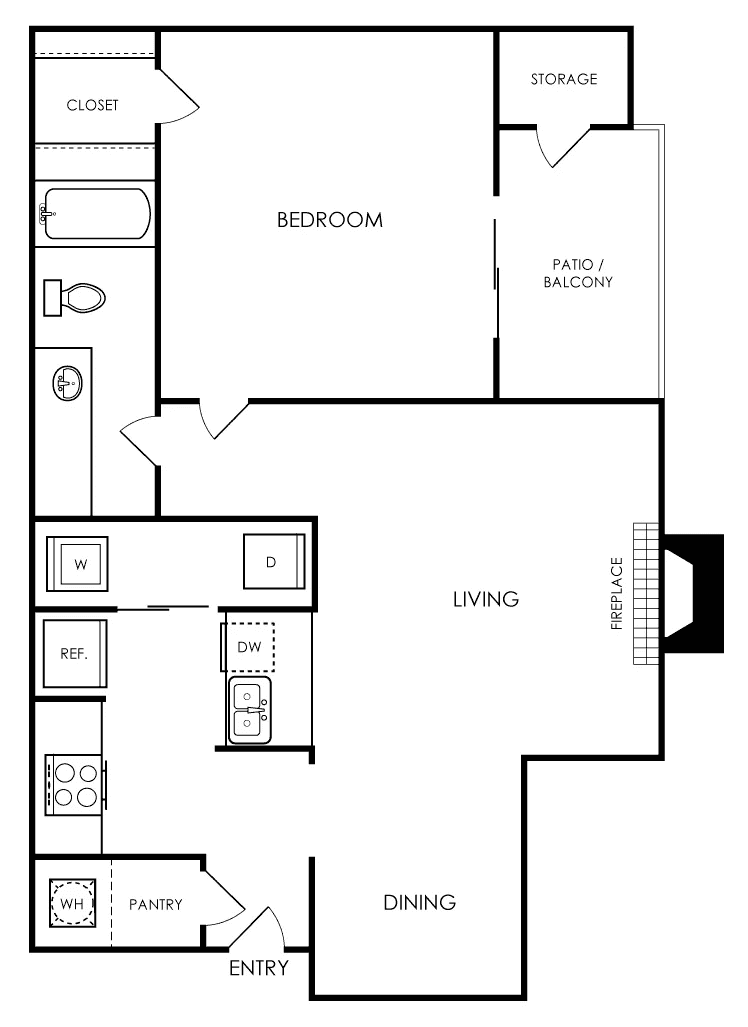 One Bed, One Bath A