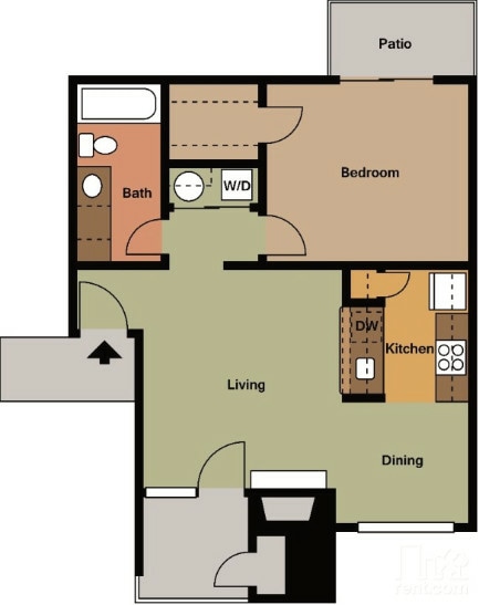 1 bedroom 1 bath