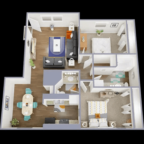 2 Bedroom, 1.5 Bath