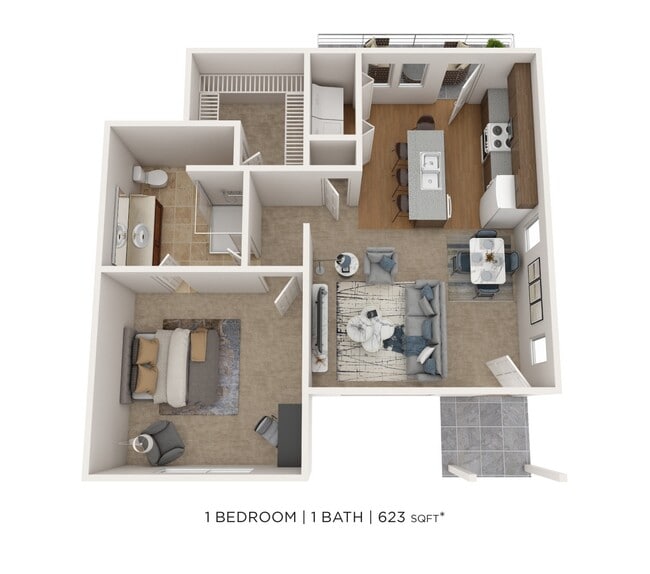 One Bedroom Townhome