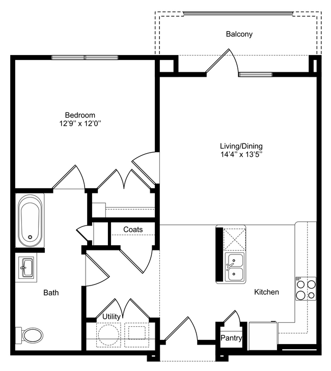 One Bedroom/One Bath - HC