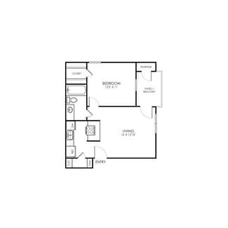 1 Bed 1 Bathroom