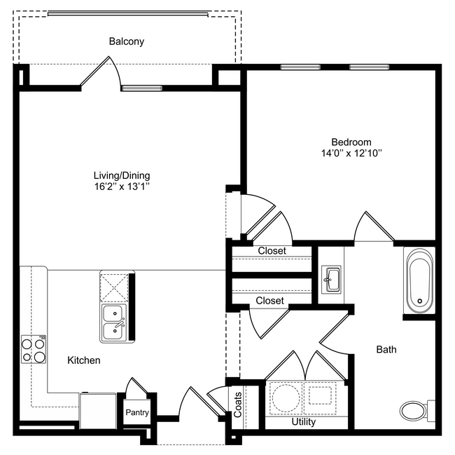 One Bedroom/One Bath - HC