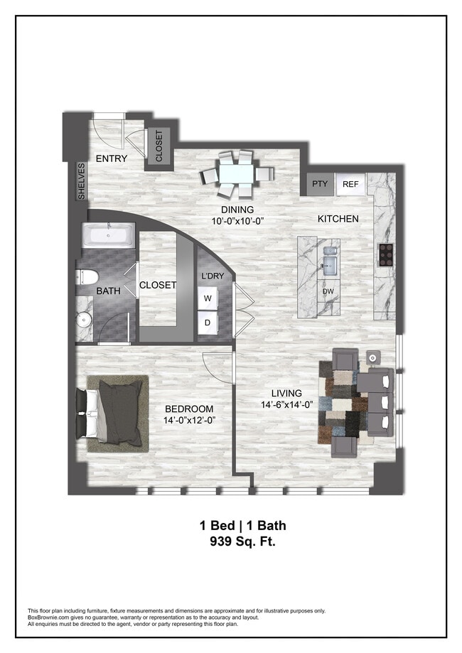 1 bed/1 bath