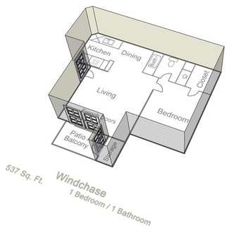 1 Bedroom 1 Bathroom