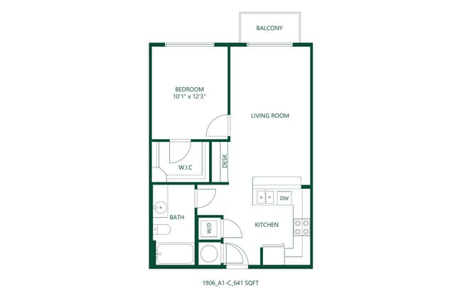1 bed 1 bath