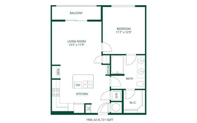 1 bed 1 bath