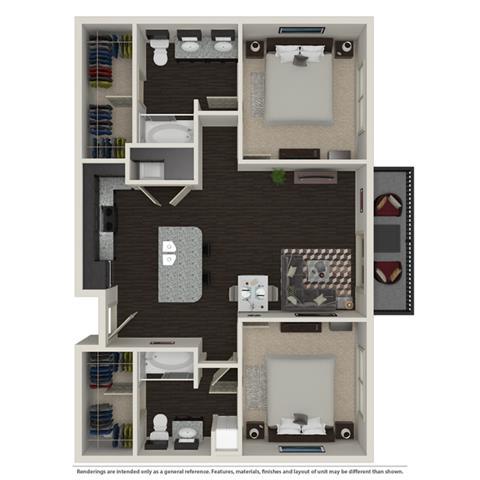 2 Bed 2 Bath