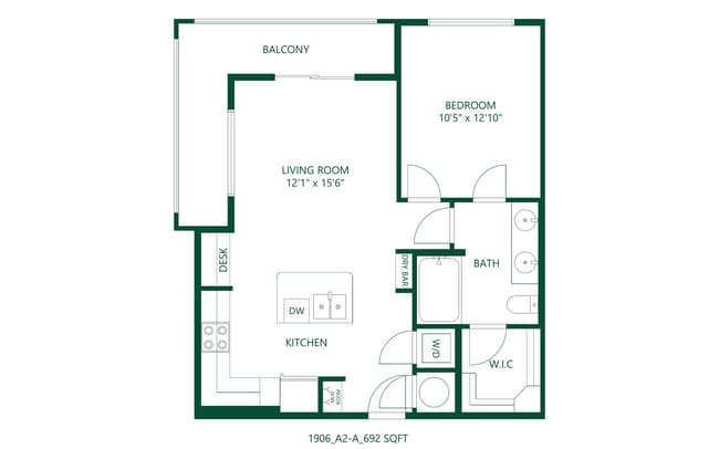 1 bed 1 bath