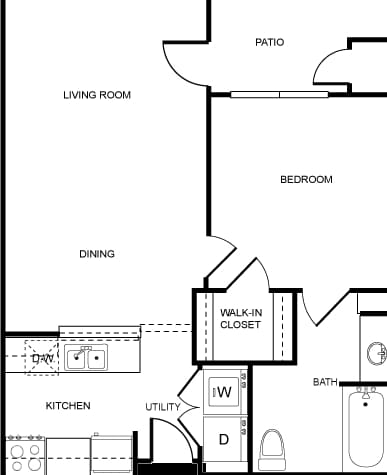 1 Bed 1 Bath