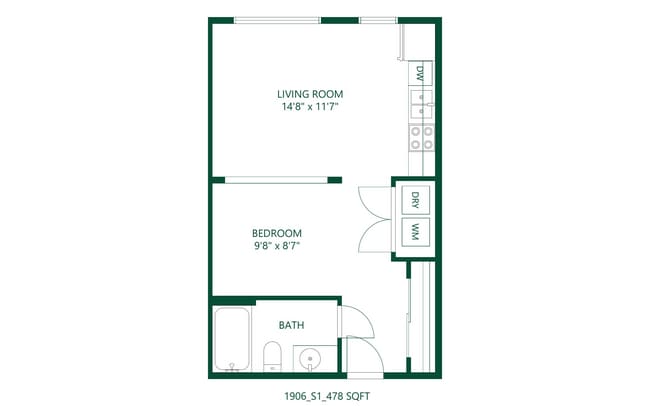 0 bed 1 bath