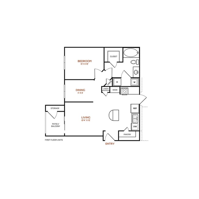 1 Bedroom 1 Bathroom GR