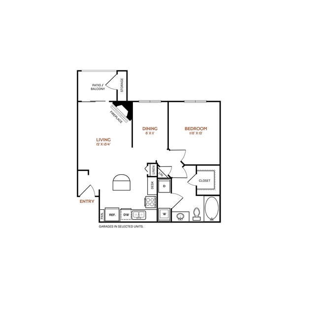 1 Bedroom 1 Bath - Garage